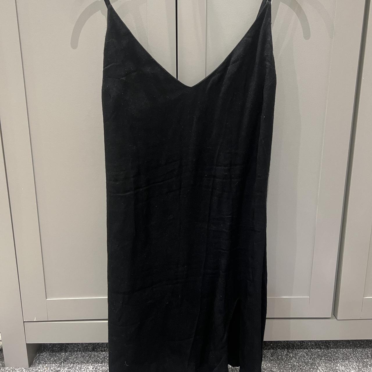 Reformation black slip dress 2025