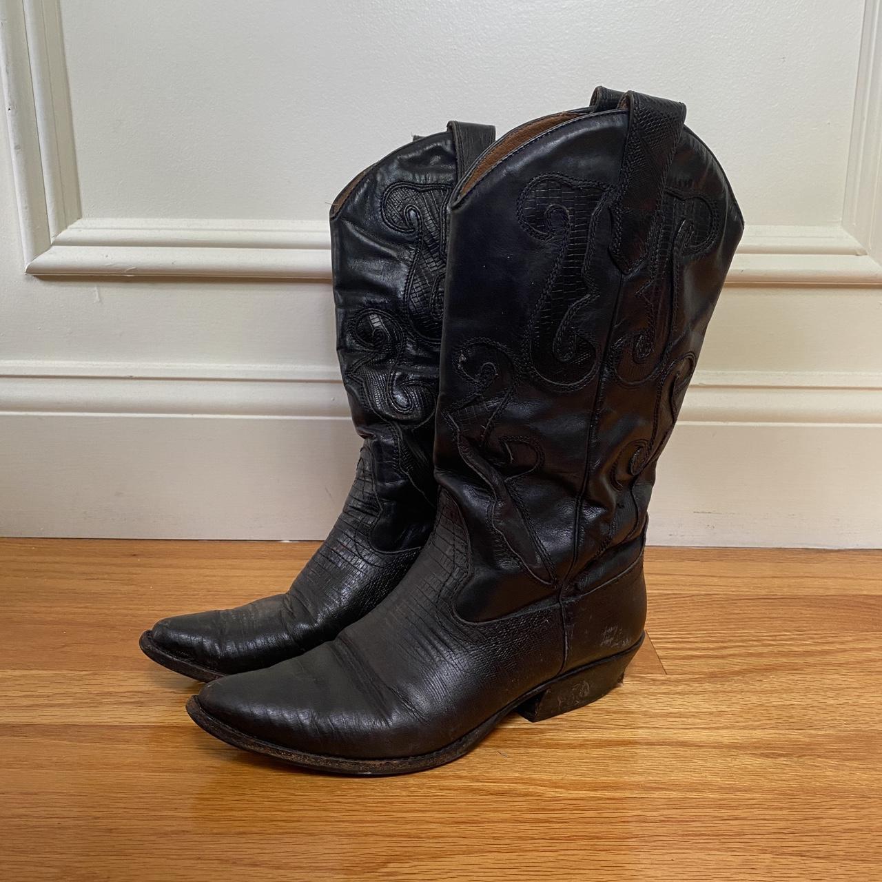 Nine West Cowboy Boots Full leather Size 6.5 (runs... - Depop