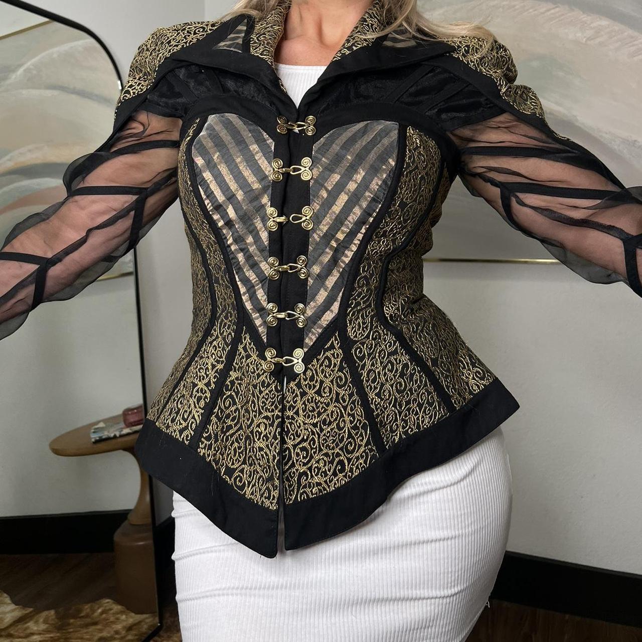 Cache Women's Black and Gold Jacket