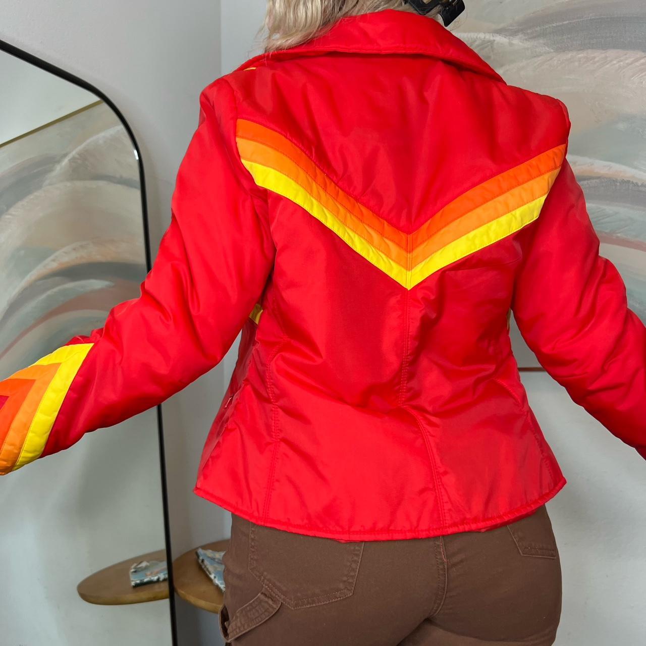 Women's Red and Orange Jacket Depop