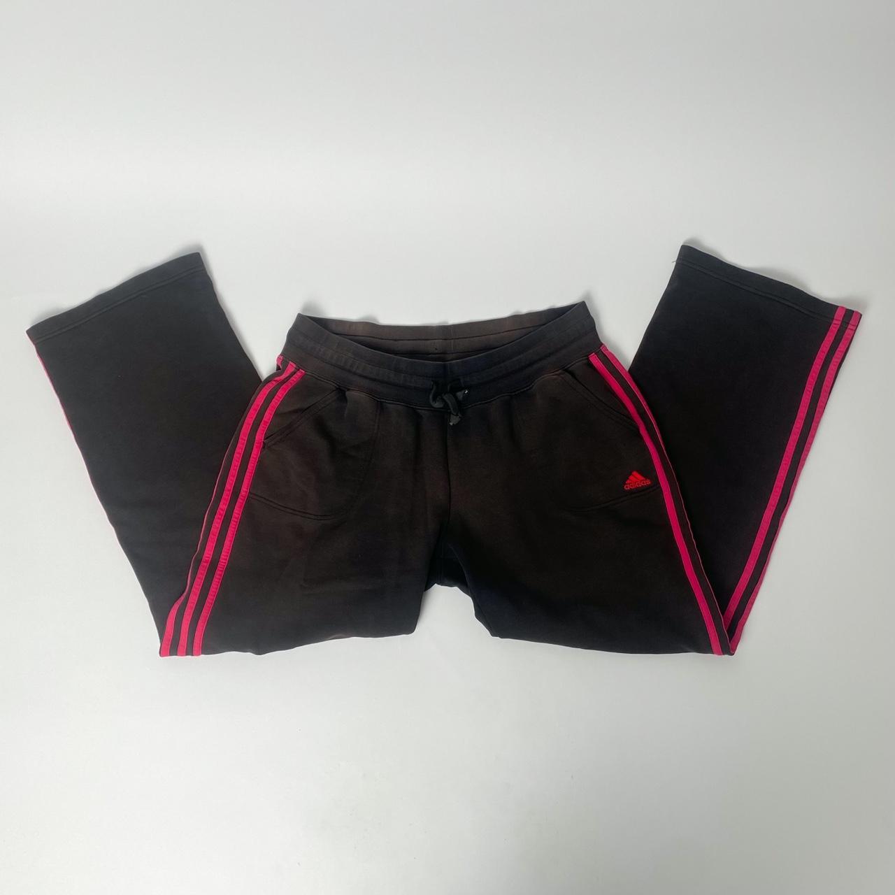 Adidas Women's Black and Pink Joggers-tracksuits | Depop