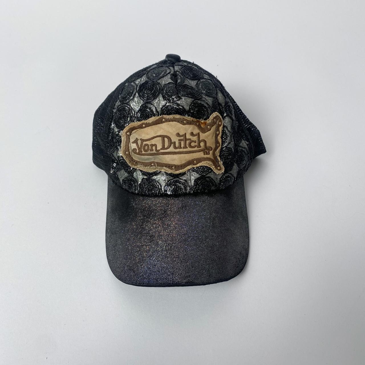 Von Dutch trucker hat Black, white and gold Brand - Depop