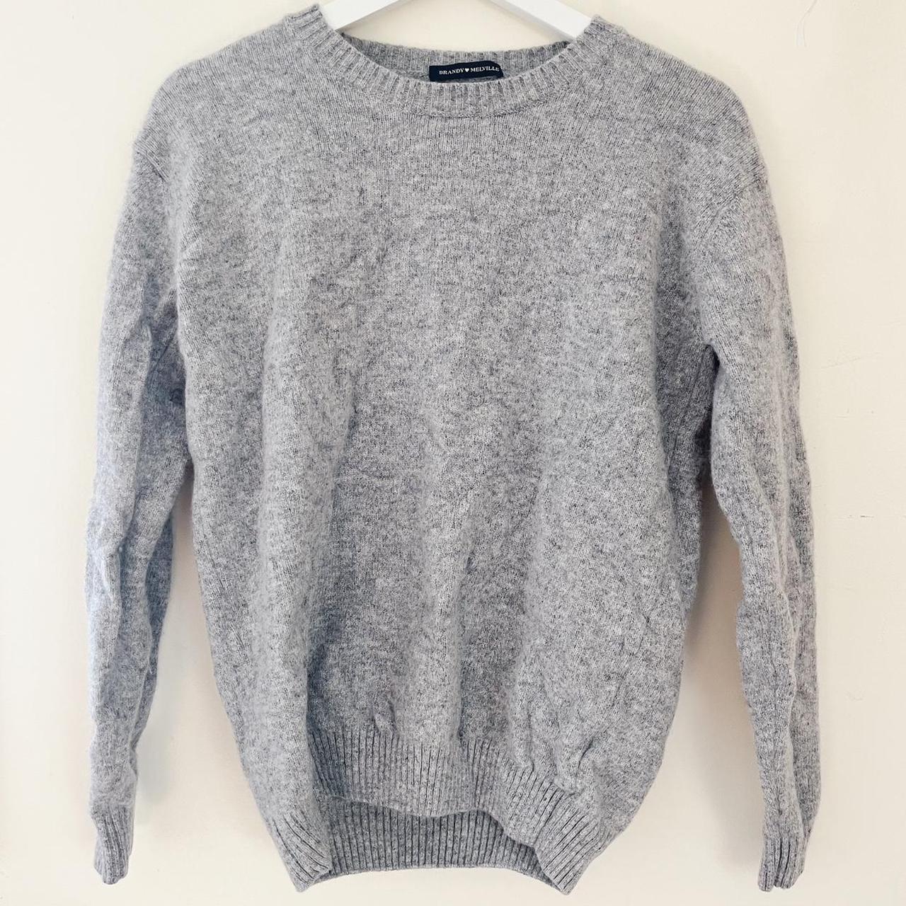 🎀 Grey Brandy Melville Knit Sweater 🎀 - Wonderful... - Depop