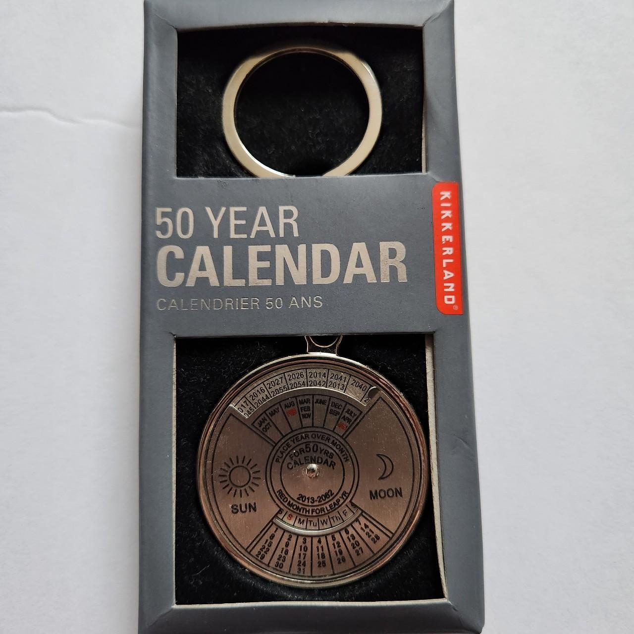 Kikkerland 50 Year Calendar keychain. Find any date... Depop