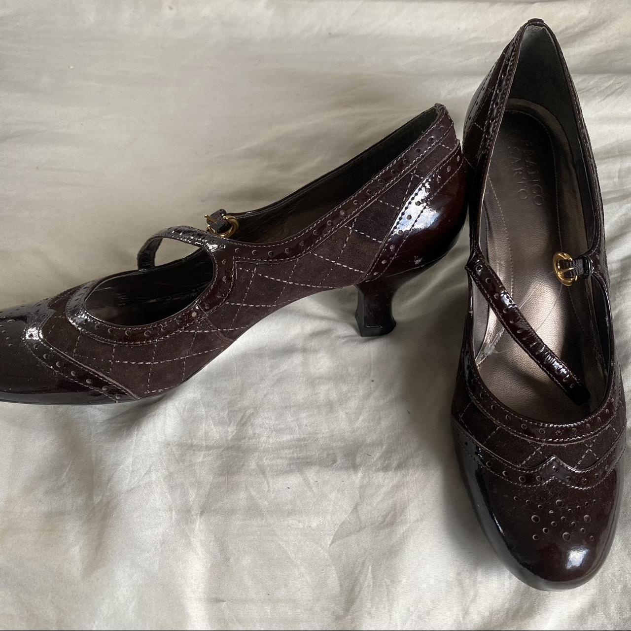 Brown Franco Sarto kitten heels in women’s 8.5 They... - Depop