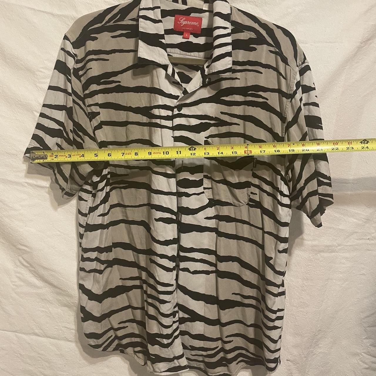Supreme 2018 SS Tiger Stripe Rayon Shirt. Perfect...