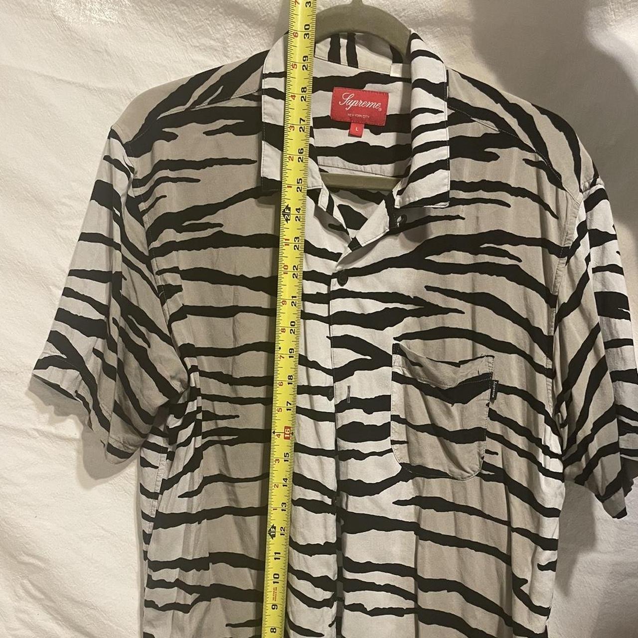 Supreme 2018 SS Tiger Stripe Rayon Shirt. Perfect... - Depop