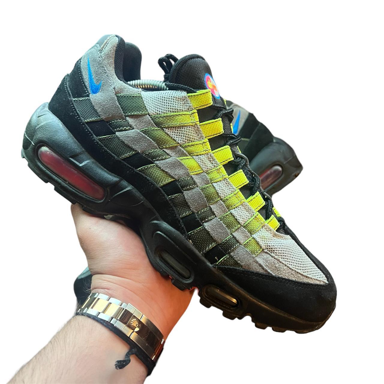 Nike Air max 95 Woven - Volt/Black - Size UK 8.5 - - Depop