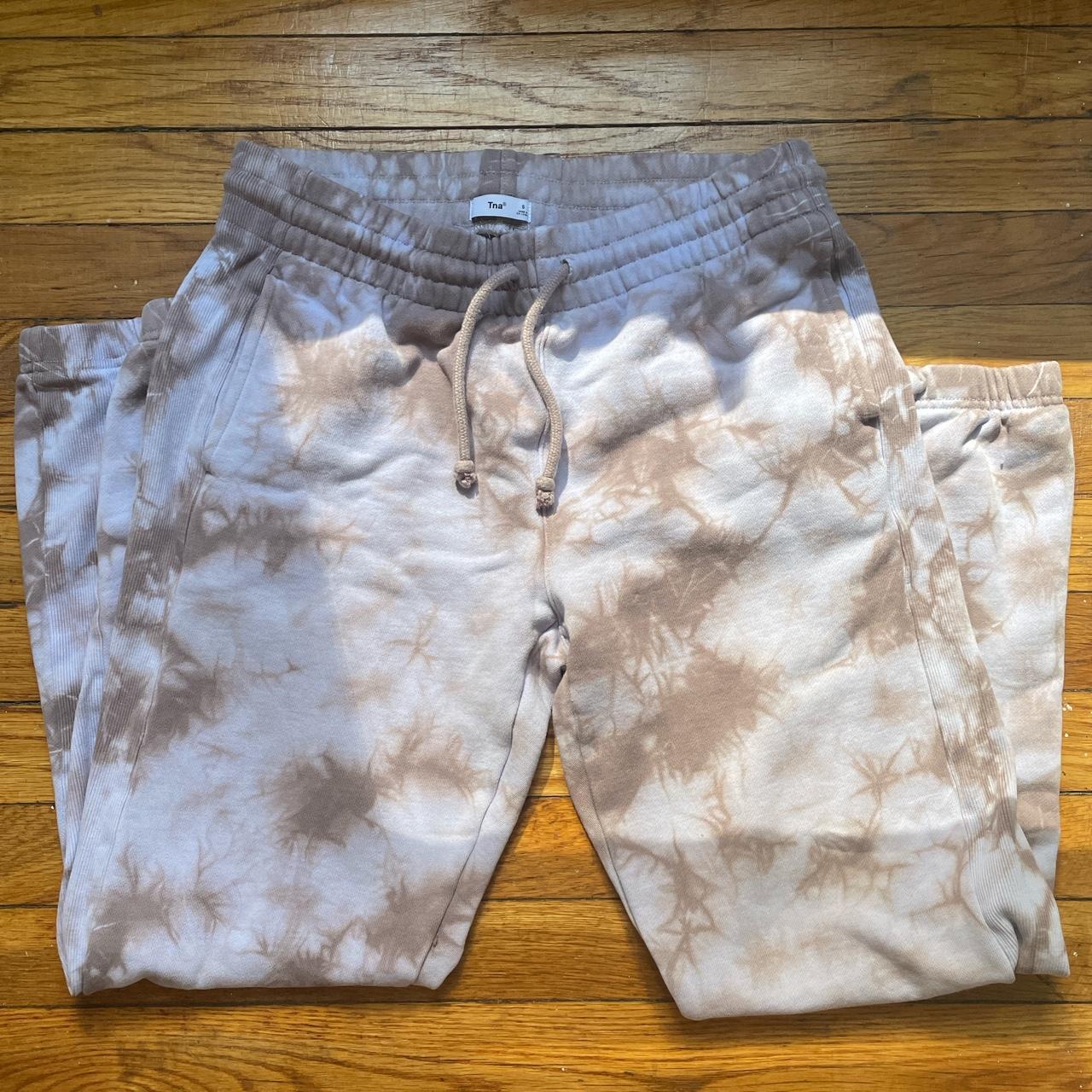 aritzia tna joggers tie dye size small repop and Depop