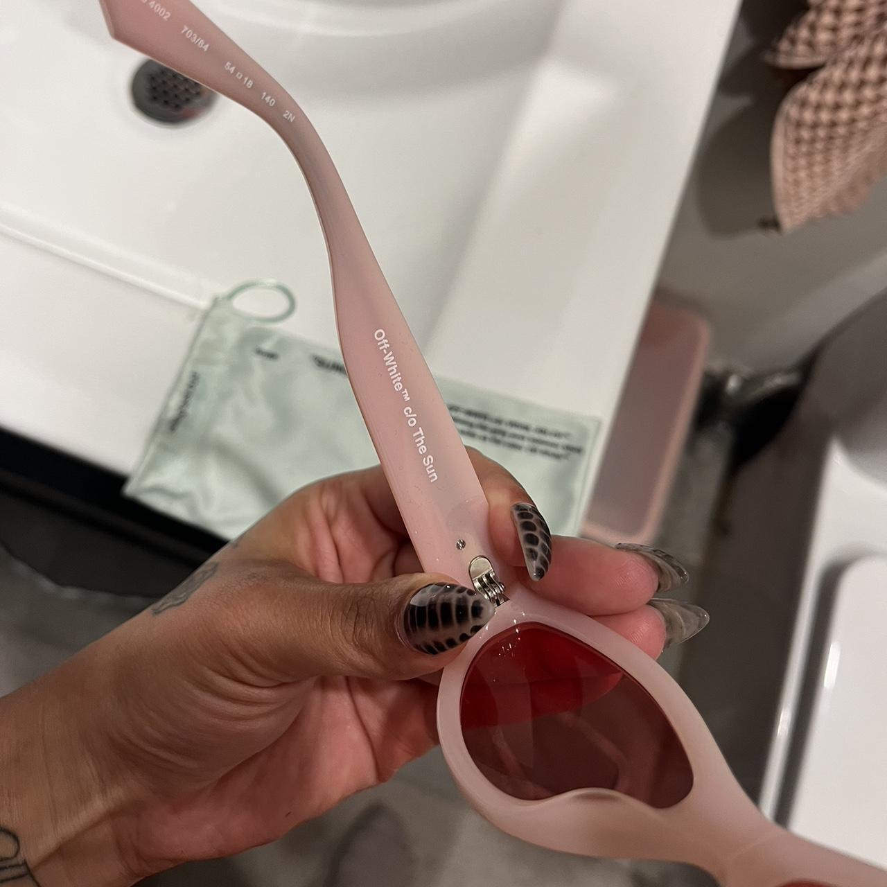 Off-White Women's Pink Sunglasses (4)