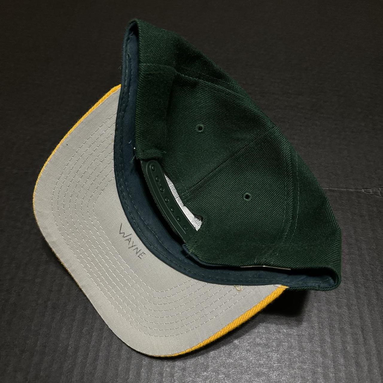 Vintage 90s Oakland A's Green Yellow SnapBack Hat by - Depop