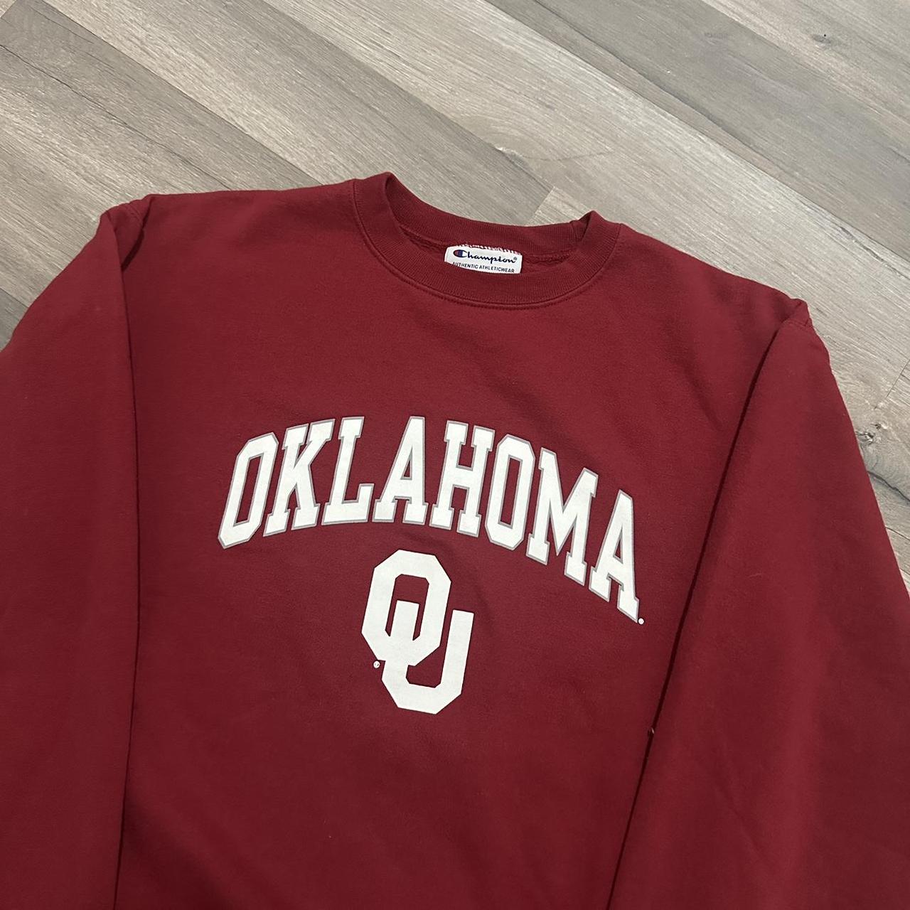 University of Oklahoma Sooners Champion Crewneck... - Depop