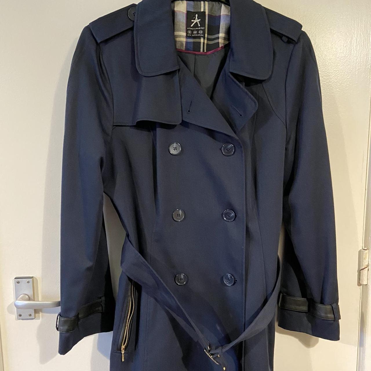 Primark Women's Navy Coat Depop
