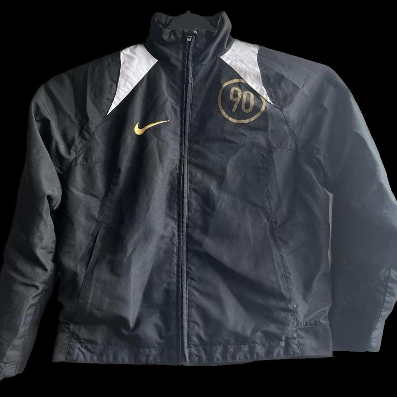 nike black gold jacket