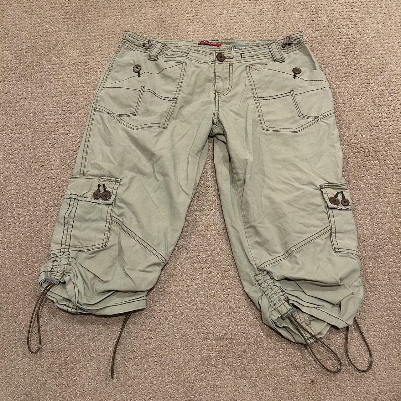 ☆ y2k unionbay utility grunge tan cargo drawstring | Depop
