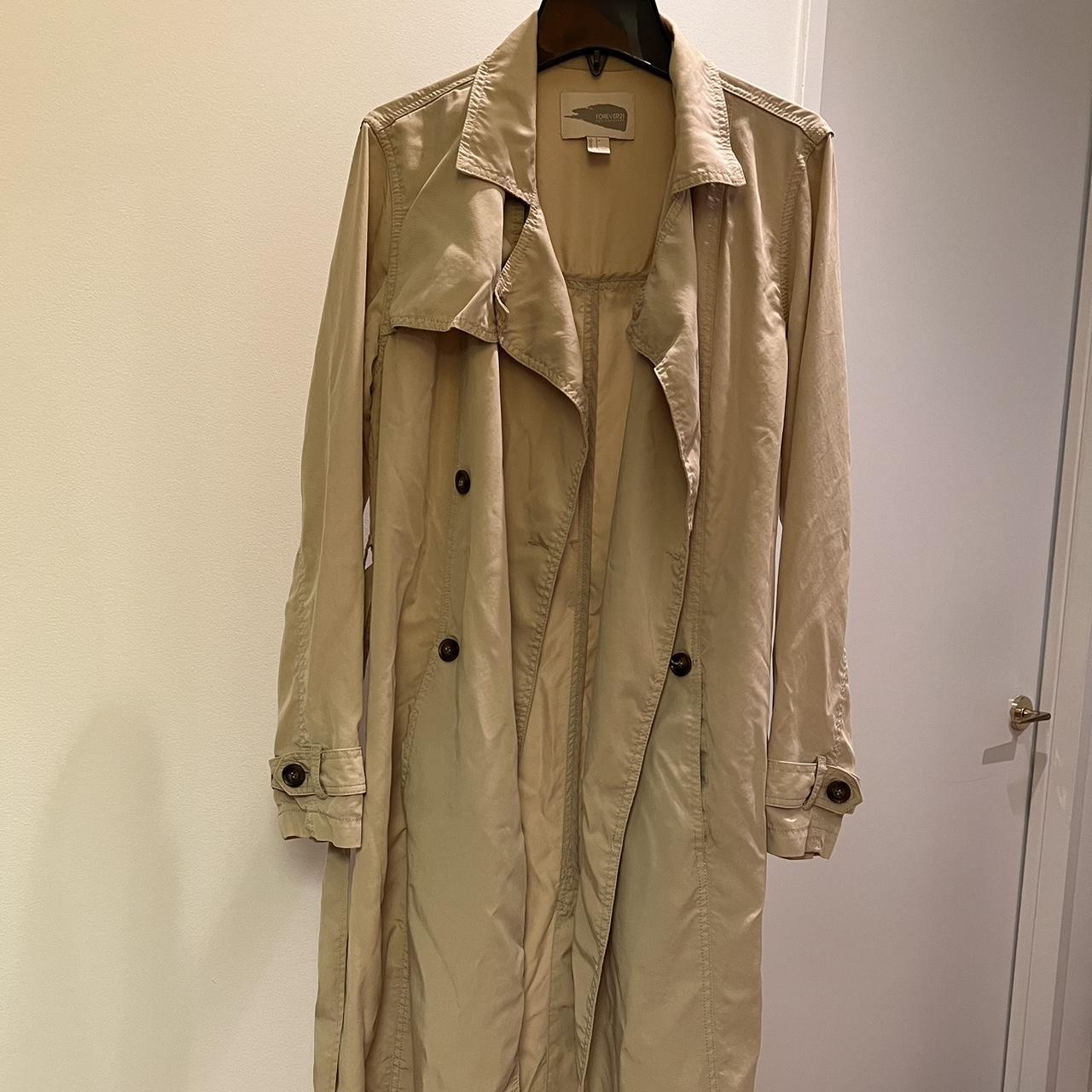 ジャケット・アウター sheer dress trench coat - beige ShomPort Women's Double Breasted Trench Coats Mid-Length