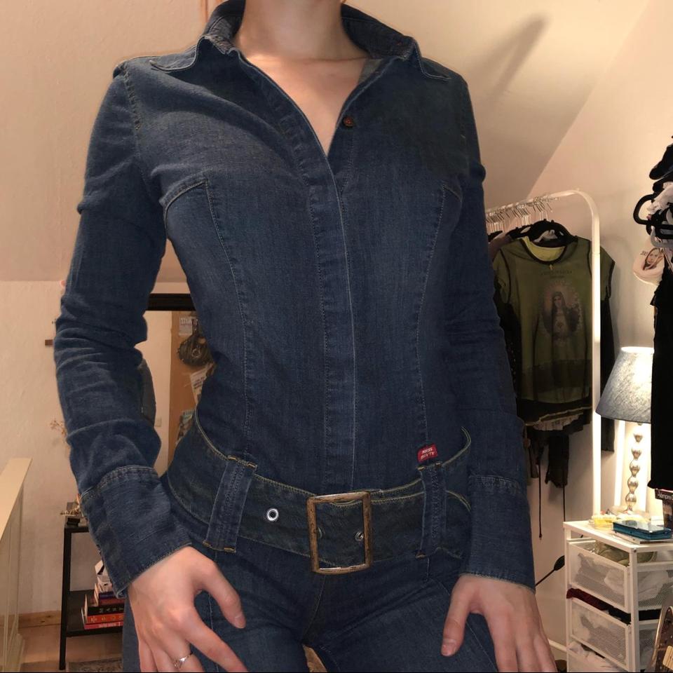 y2k denim jumpsuit