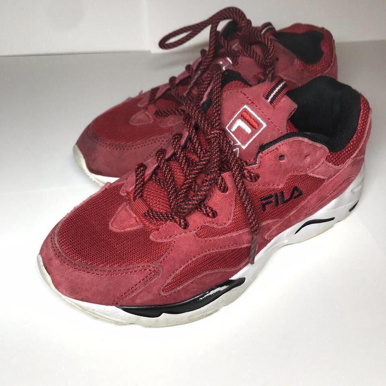 Fila Women's Red Trainers | Depop