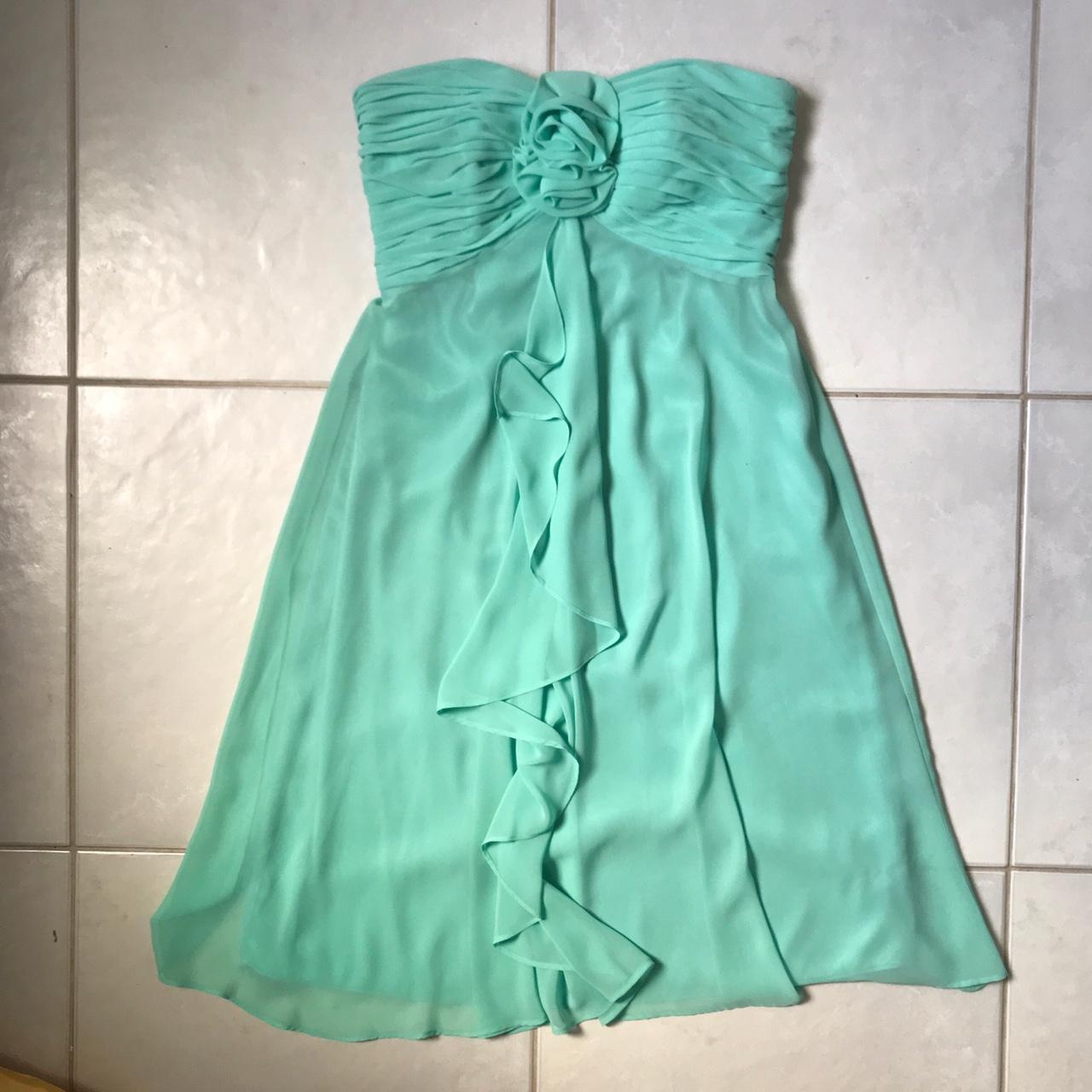 Vintage y2k strapless Jane Norman dress chiffon... - Depop