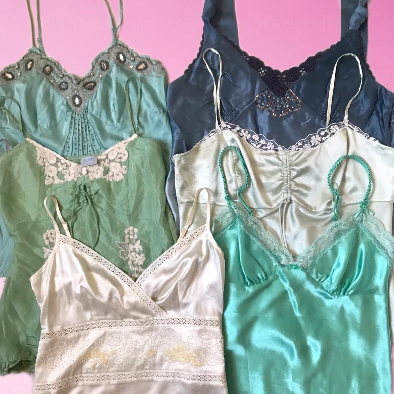 Y2k silky satin mermaid cami drop Please —don’t... - Depop