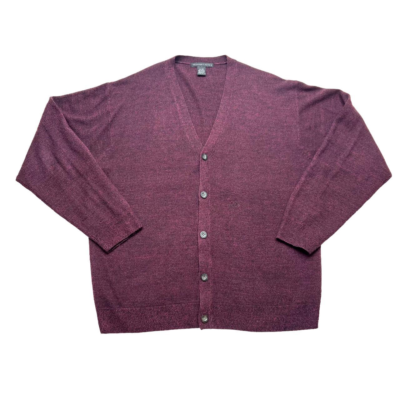 Geoffrey Beene Men's Red Cardigan Depop