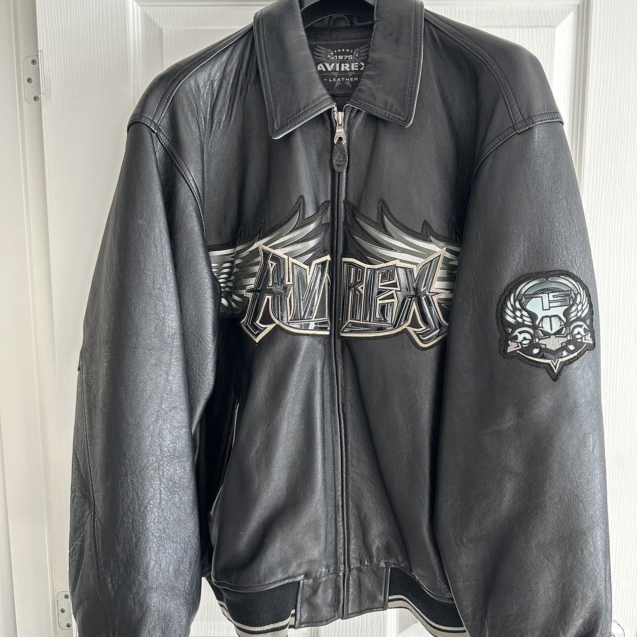 Men’s Vintage Avirex Leather Jacket. Very good... - Depop