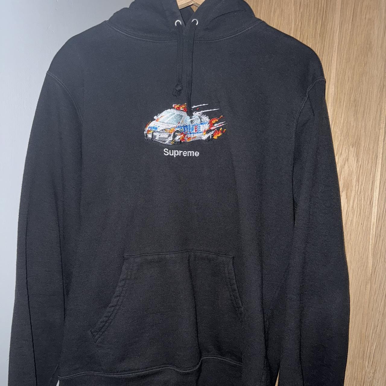Supreme cop car hooded sweatshirt old style