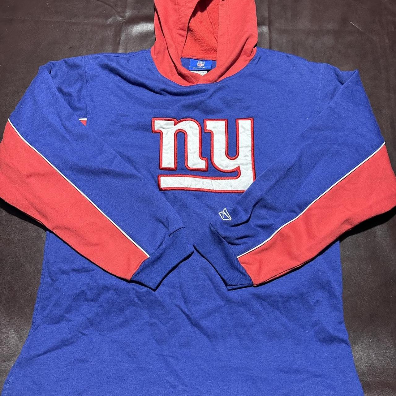 New York Giants Vintage Blue Hoodie Size XL -Any - Depop