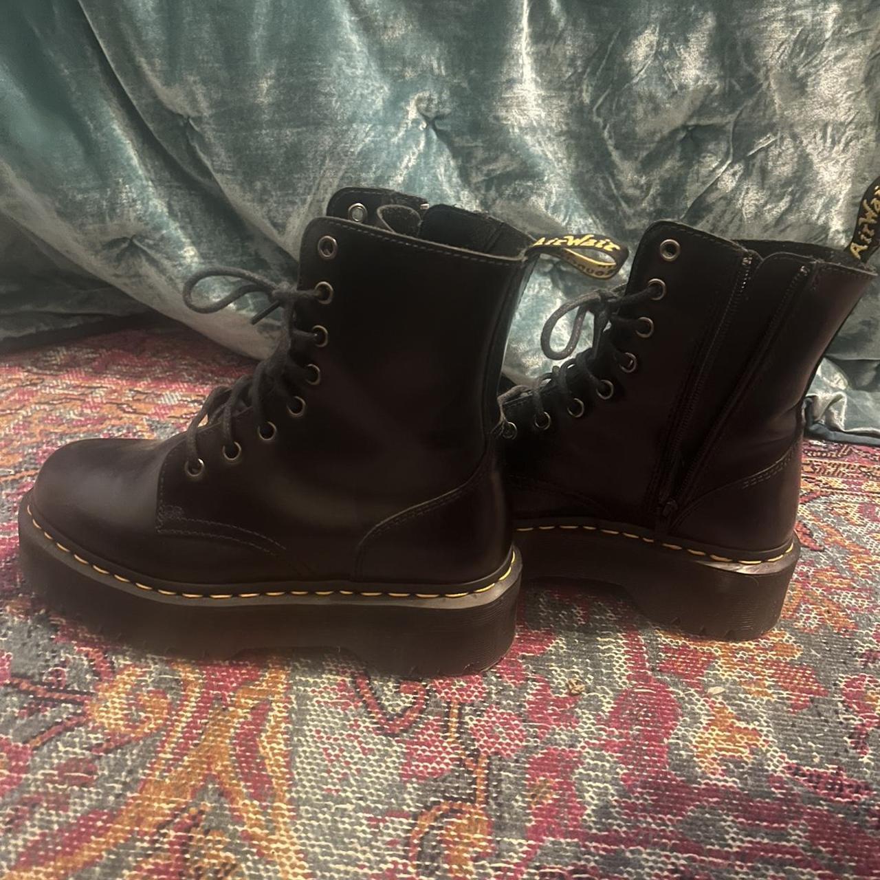 doc marten platform boots size 7. vegan leather.... Depop