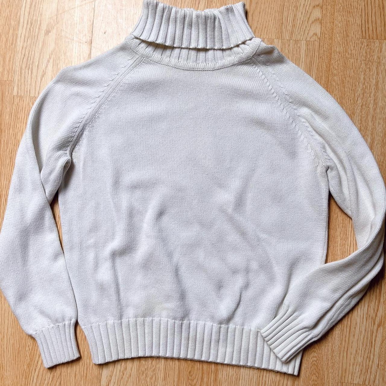 Vintage Jeanne Pierre white turtle neck sweater 🐑🤍 ... - Depop