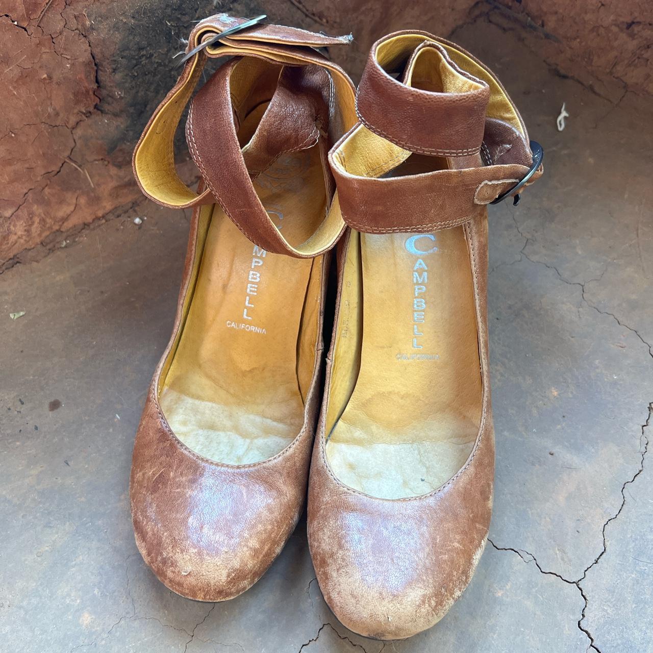 Jeffrey Campbell Ibiza Last tan leather heels With... - Depop