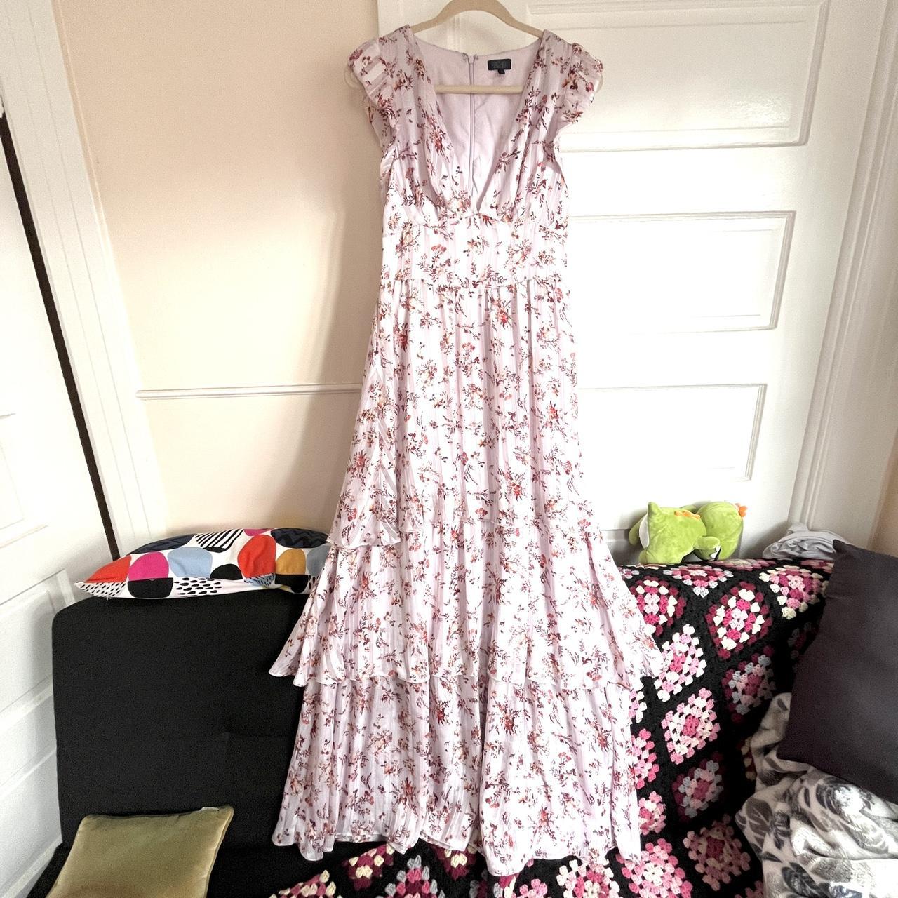 Absolutely stunning floral gown from Rachel Roy... - Depop