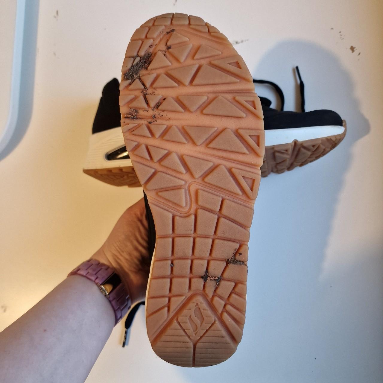 skechers uno trainers ladies black