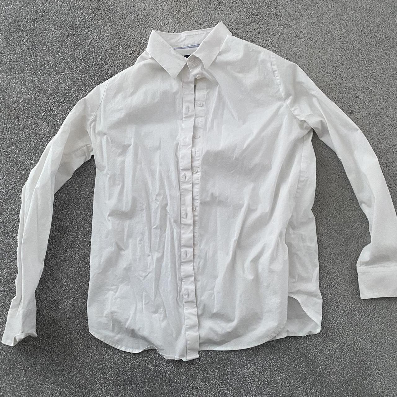 M&S Collection white button down shirt Perfect... - Depop