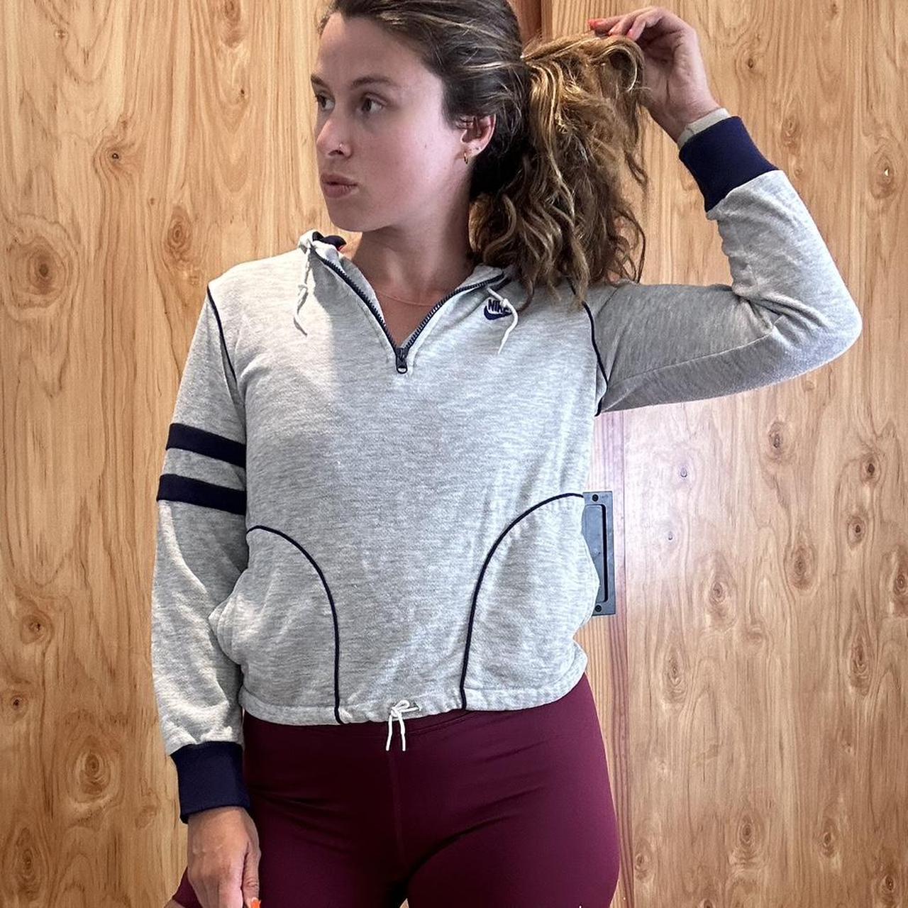 vintage 80s nike sweatshirt, half zip sweater | Depop