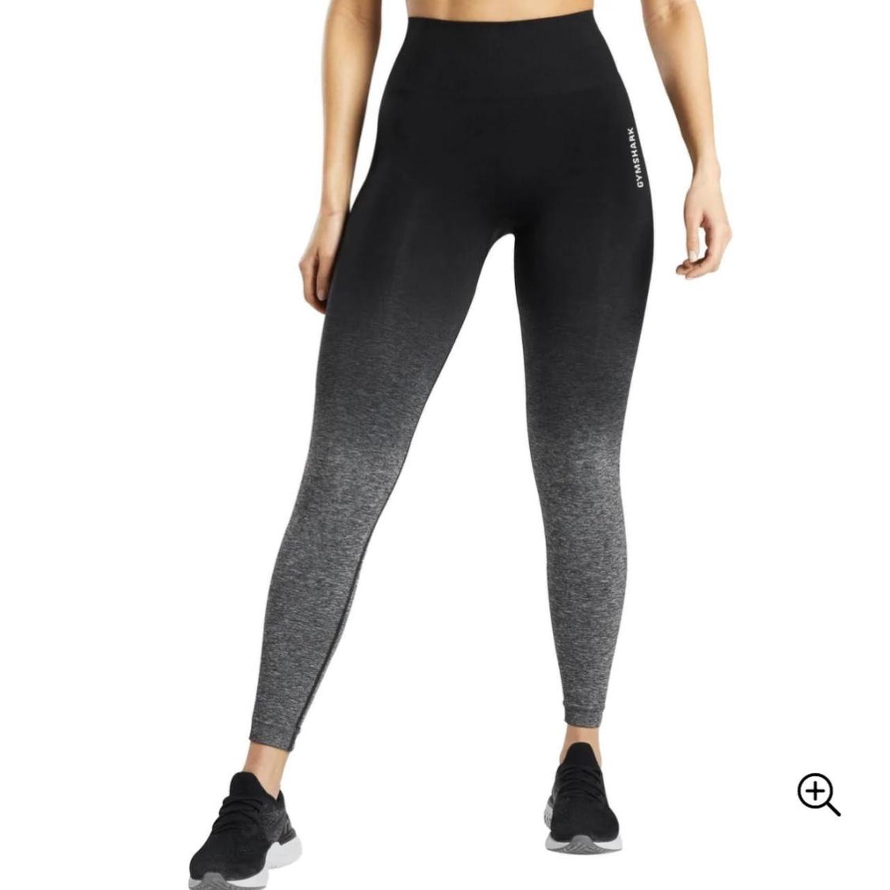 Gymshark Women's Black and Grey Leggings Depop