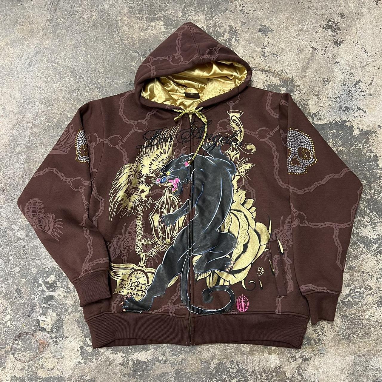 Vintage y2k graphic hoodie Absolutely insane print... - Depop