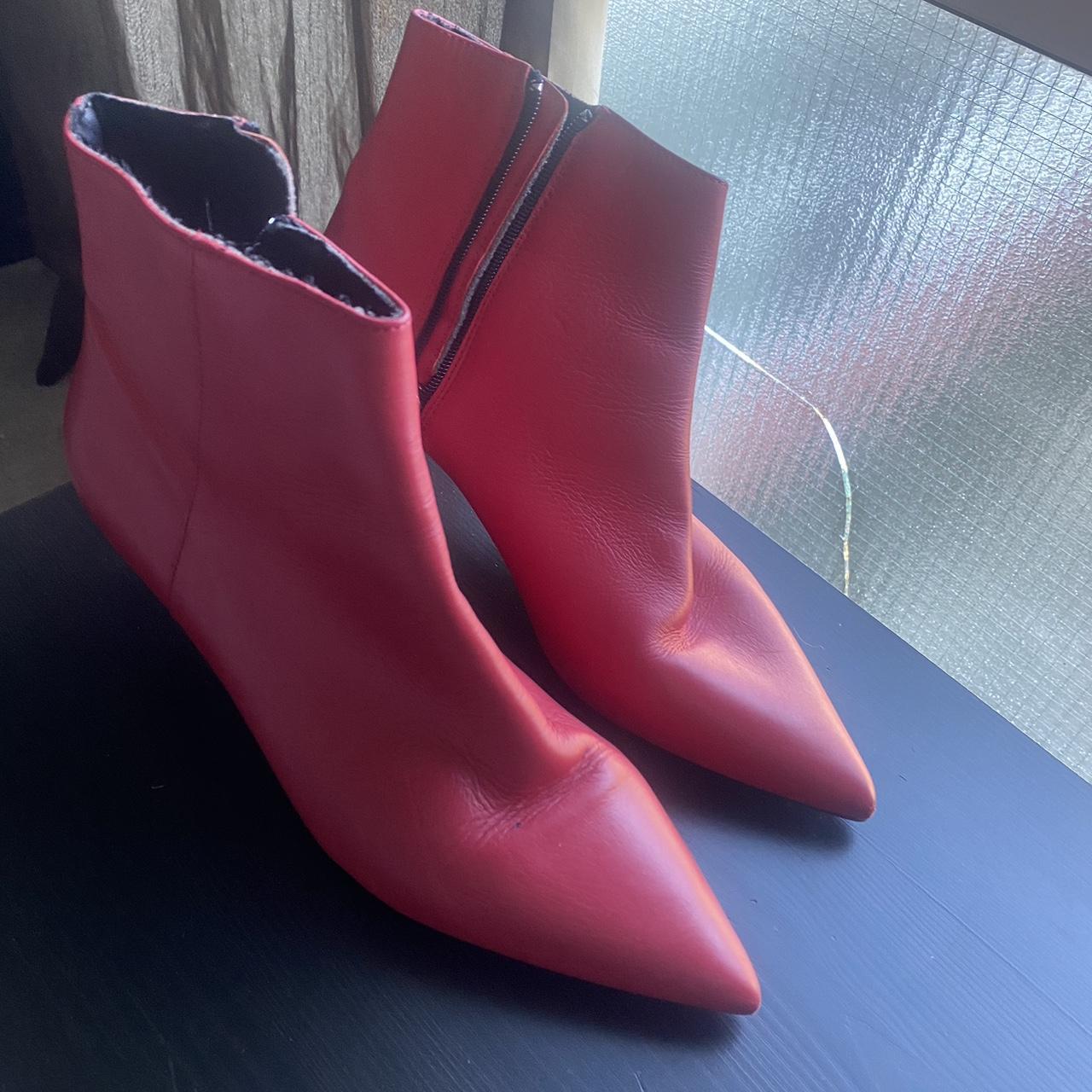 Office red hot sale boots