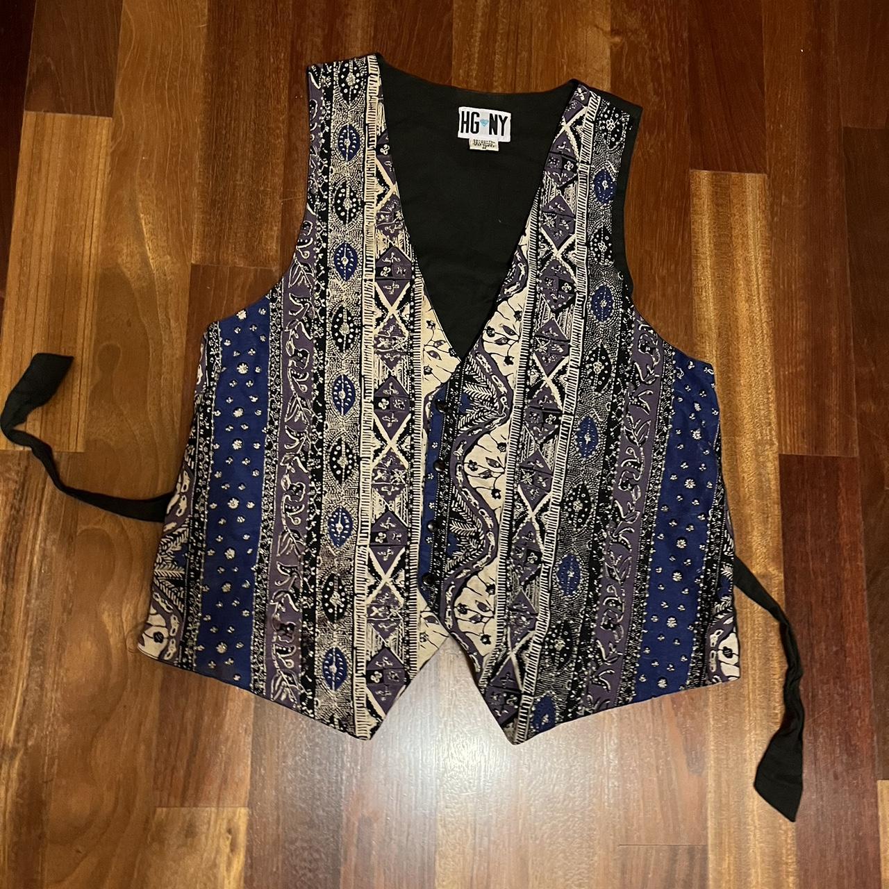 Snazzy vest by the brand HG🩵NY . It’s so so cool and... - Depop