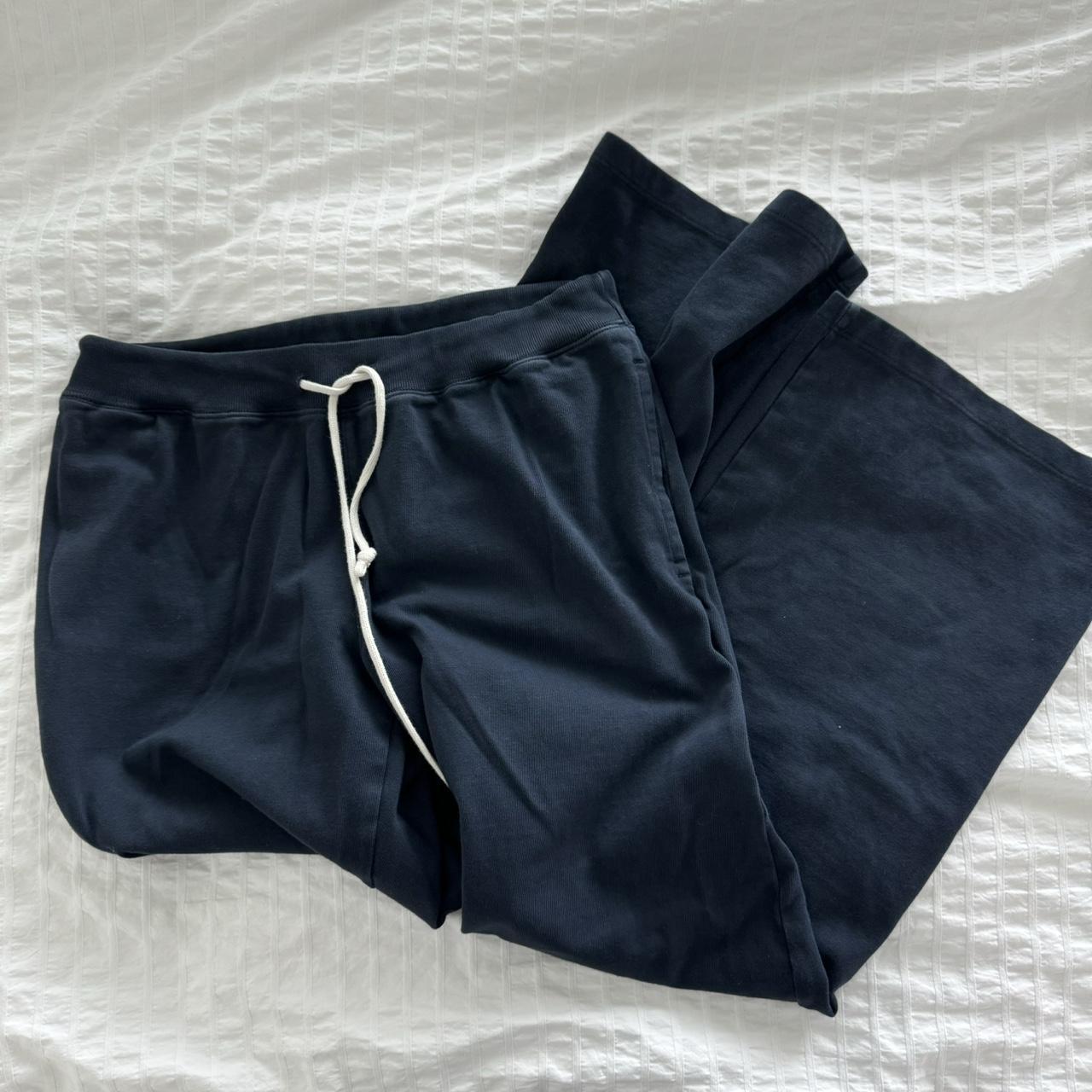 brandy melville navy yoga pants straight leg pants - Depop