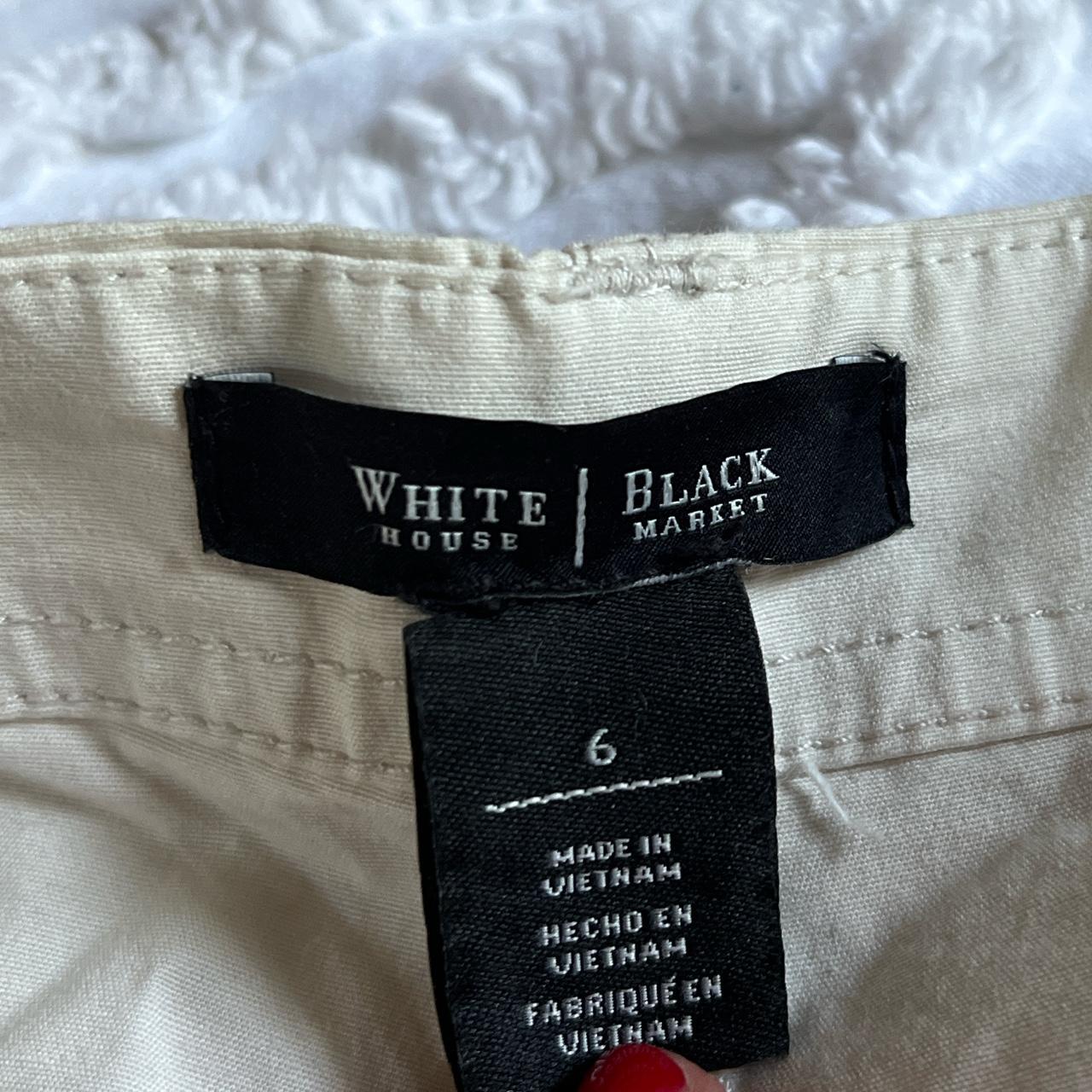 White House Black Market Women's Tan and White Trousers (3)