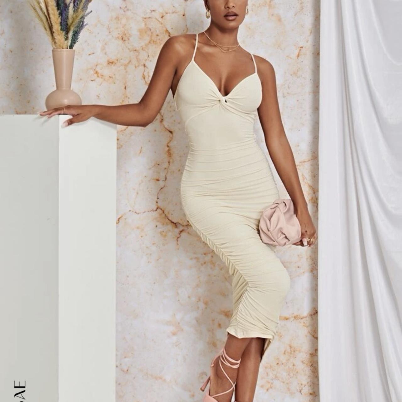 Elegant cream dress best sale