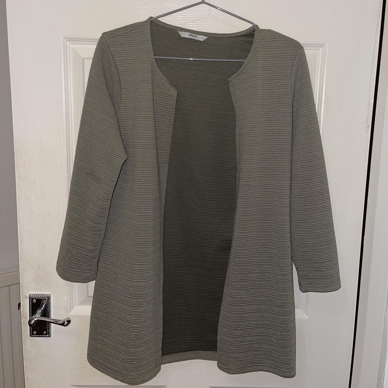 Khaki green Cardigan like new Size XS #cardigan... - Depop