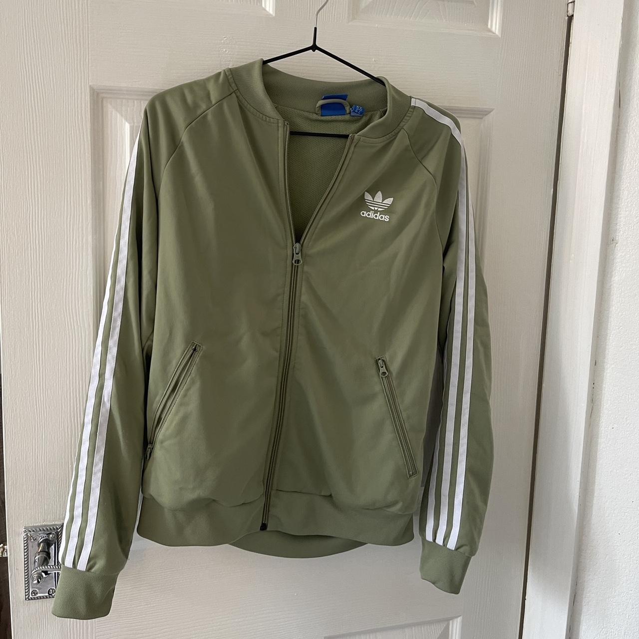 Green Adidas Stripe Jumper Adidas Nike Sport Depop