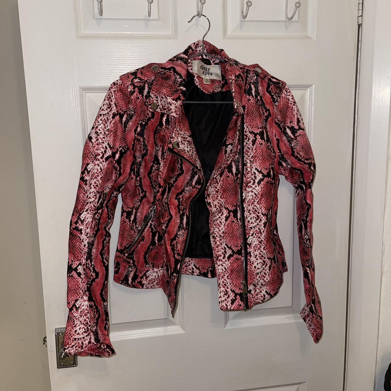 Pink snake print jacket best sale