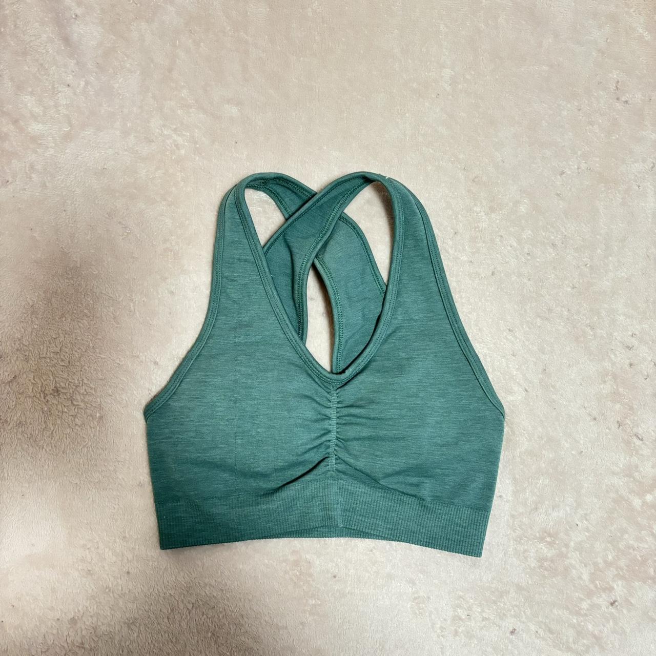 alphalete amplify bra nomadic blue size x small, tag - Depop