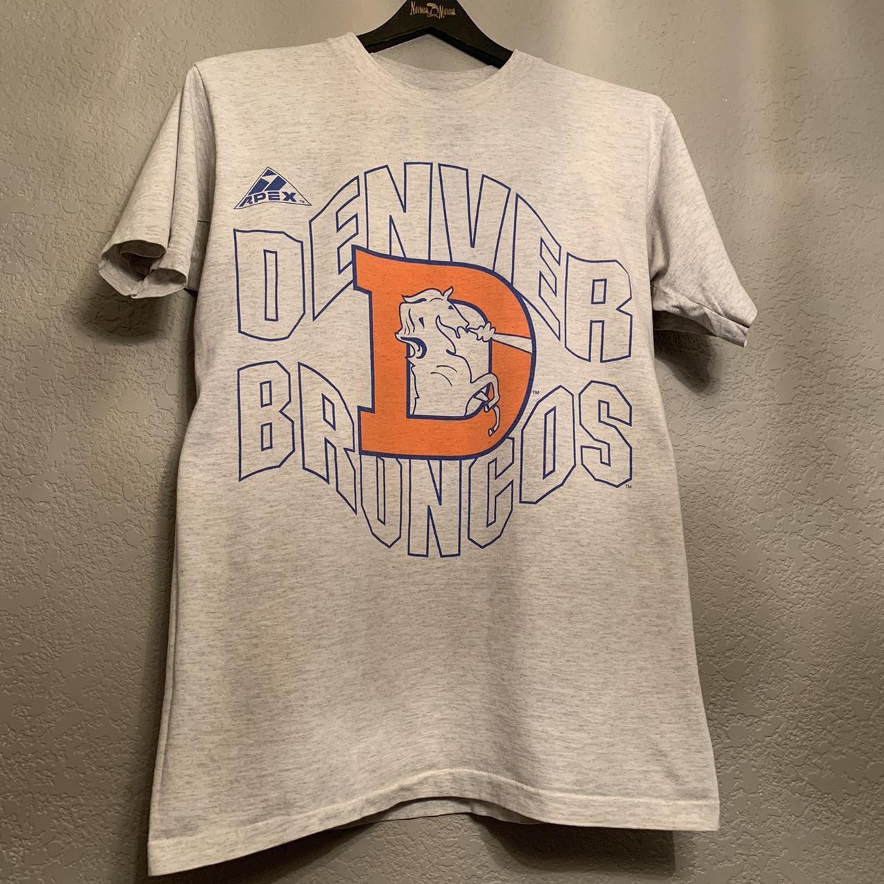 Denver broncos NFL graphic vintage hoodie in gently - Depop