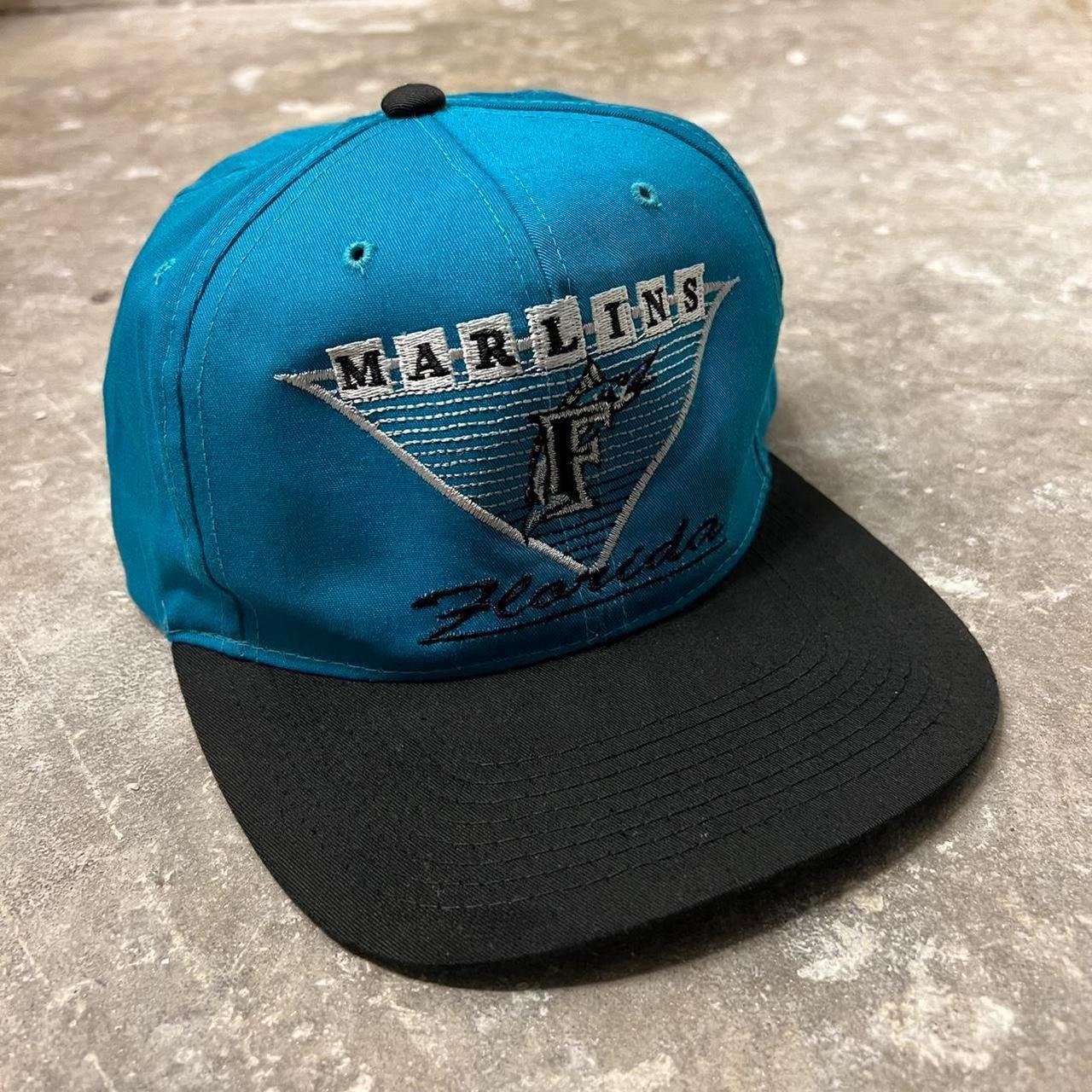 Vintage Florida Marlins Annco Snap Back Hat Cap Adjustable Blue MLB