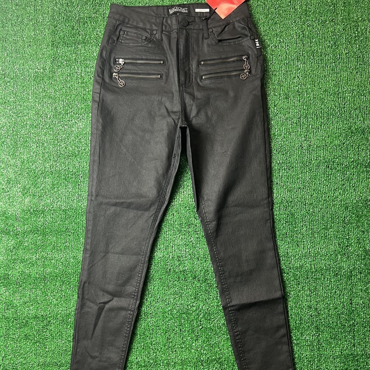 Black Craft Faux Leather Pentagram Pants. New w/... Depop