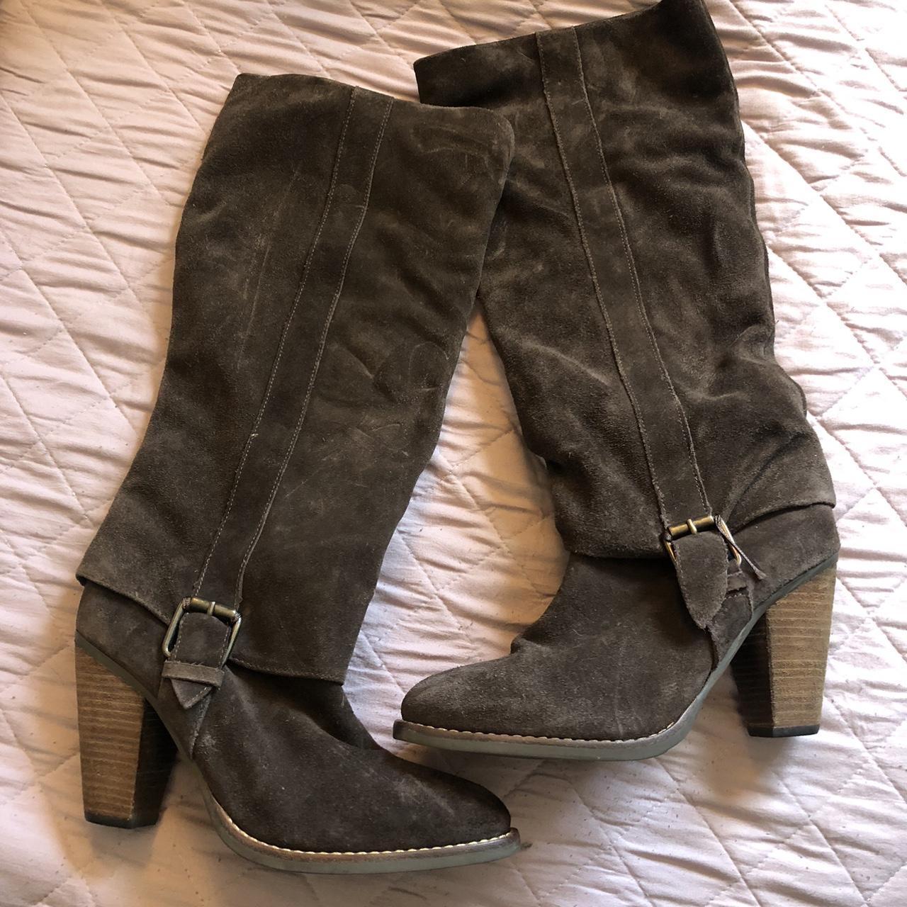 Matisse Stetson Brown Suede Fold Over Knee High Depop